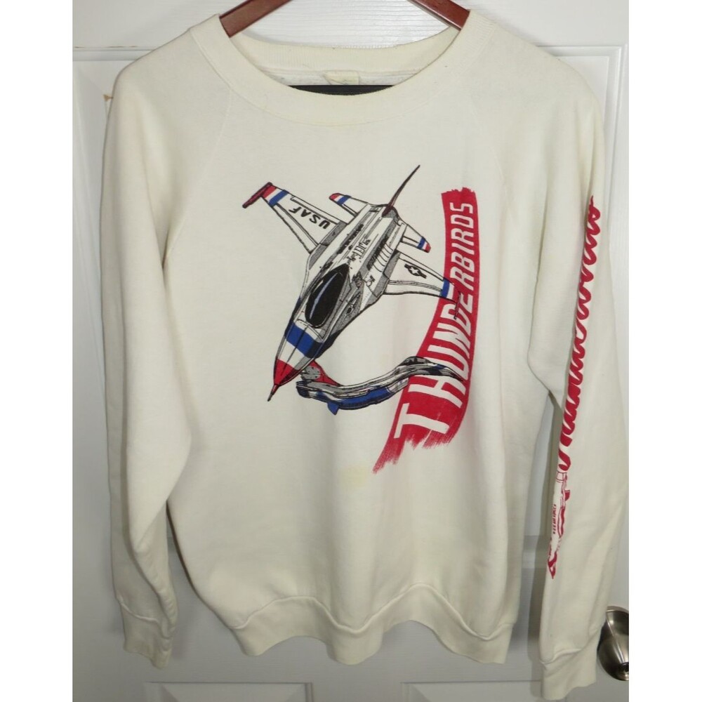 Vintage Fruit Loom USAF Air Force Thunderbirds Pullover Sweatshirt XL USA Made*